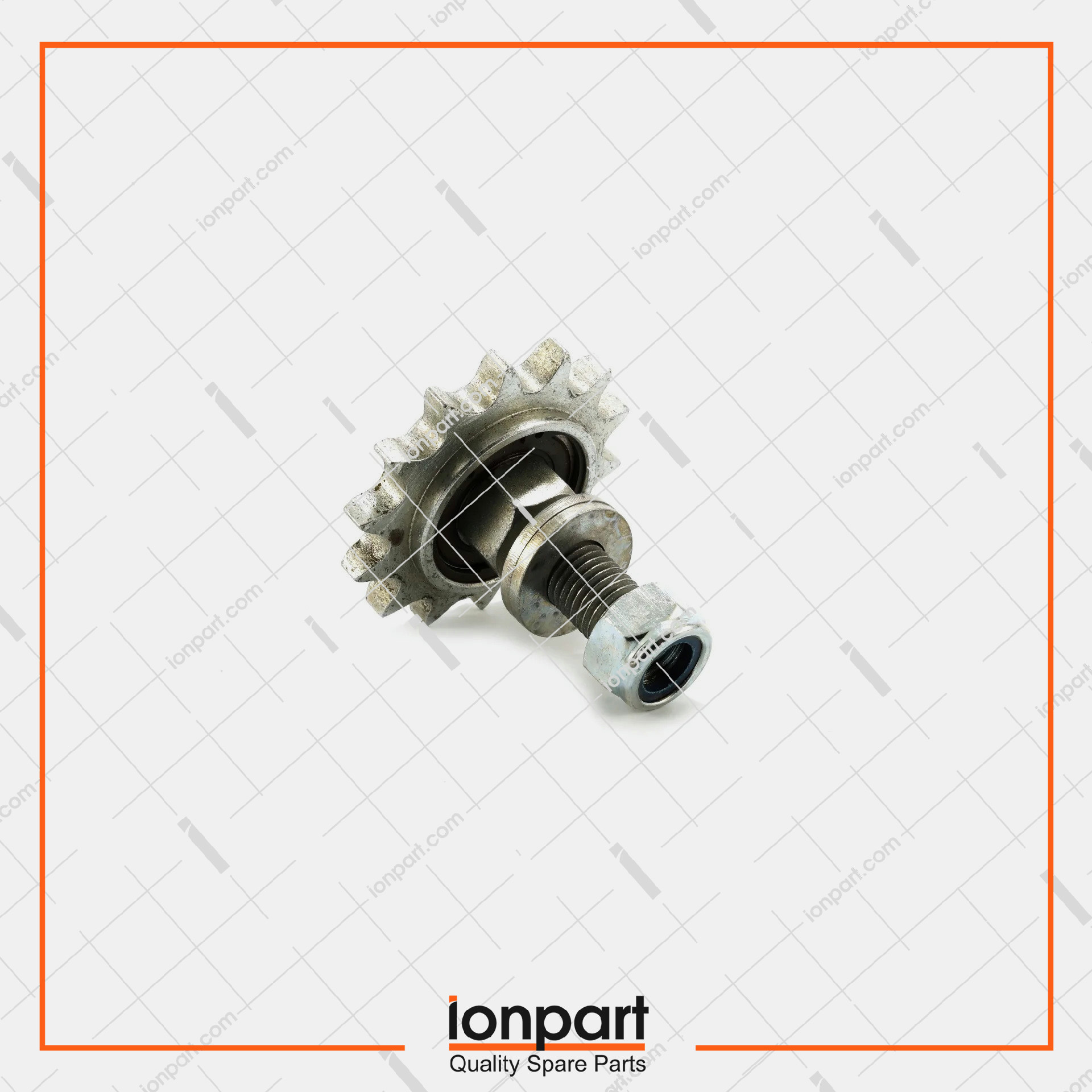 Right Fork Pinion and Pin Compatible With Gallignani Hay Baler  24.02.005 + 12.02.008
