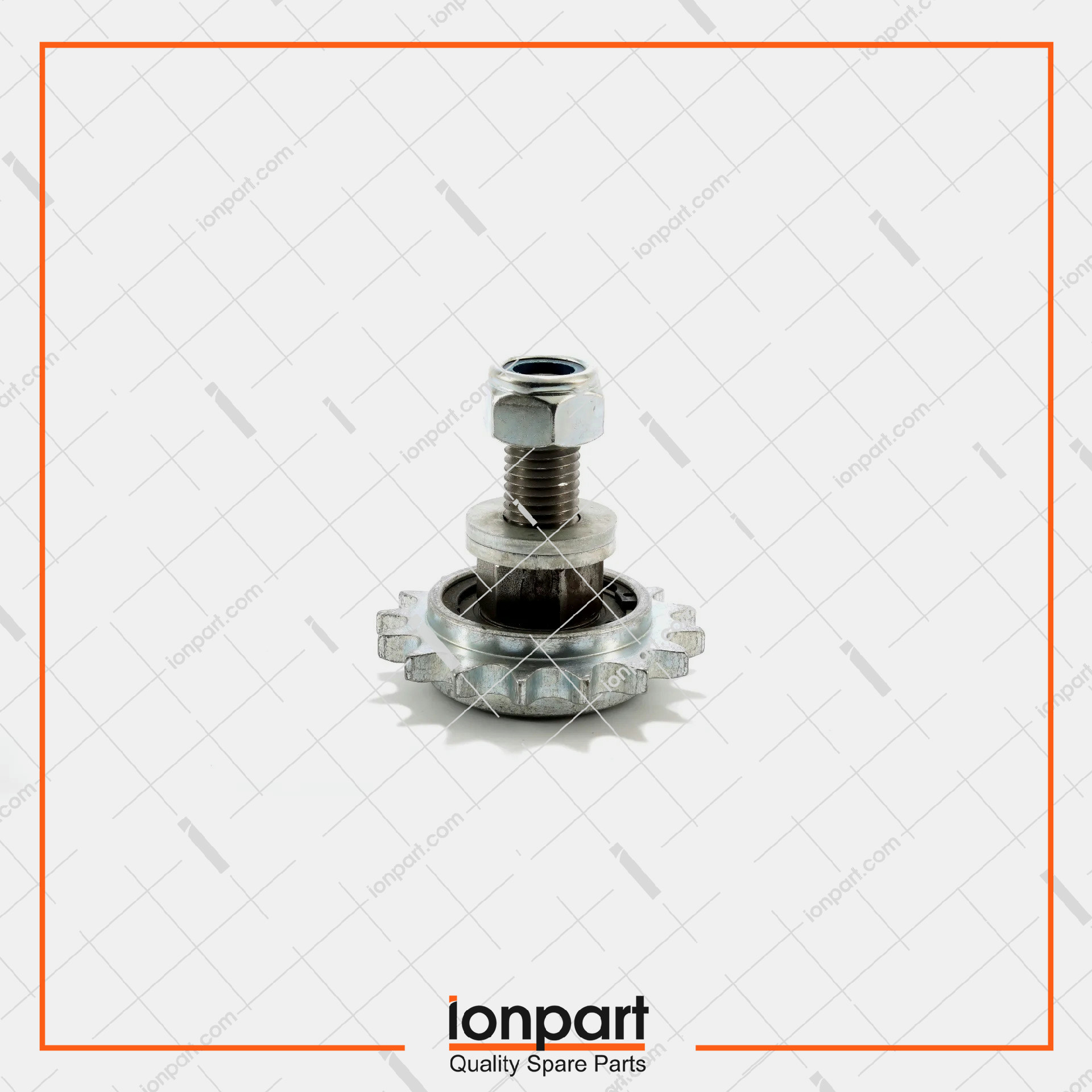Right Fork Pinion and Pin Compatible With Gallignani Hay Baler  12.02.107 + 12.02.008
