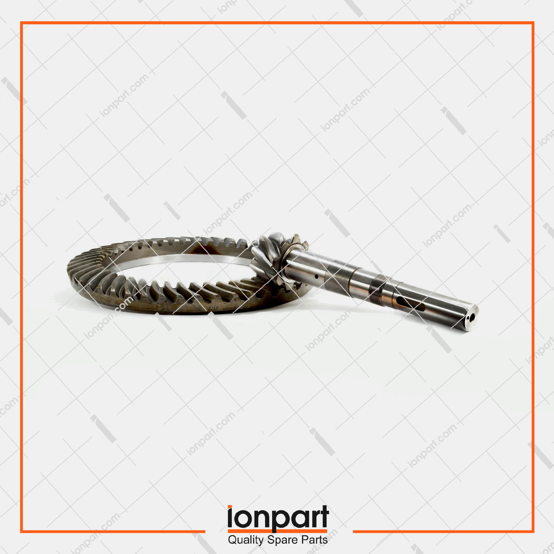 Reduction Gear  Pinion-Crown  (8 x 47) Compatible With Gallignani Hay Baler 16.04.003